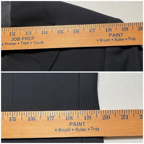 Canali Suit 2 Piece 50R (40R 32x29) Mens 3B Ventless Black Twill  AL 14320/40 - Picture 8 of 16